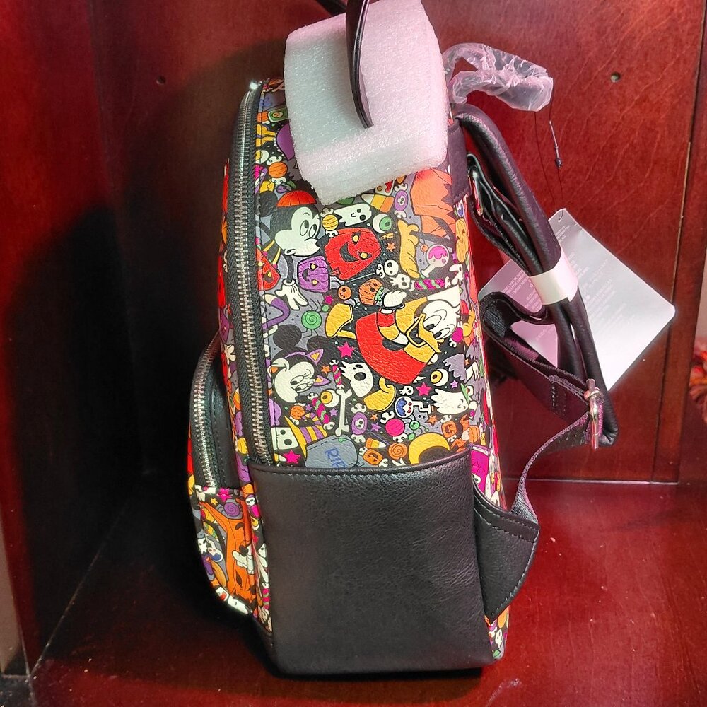 Loungefly Disney Parks Halloween Mickey Ears Mini Backpack Spooky Print NWT - Picture 15 of 15